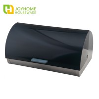 stainless steel kitchen storage bin roll top bread box