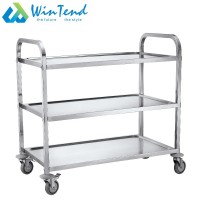 3 tier stainless steel beverage catering service trolley for restaurant