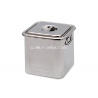 20L rectangular stainless steel storage container/SS square shape box with lip