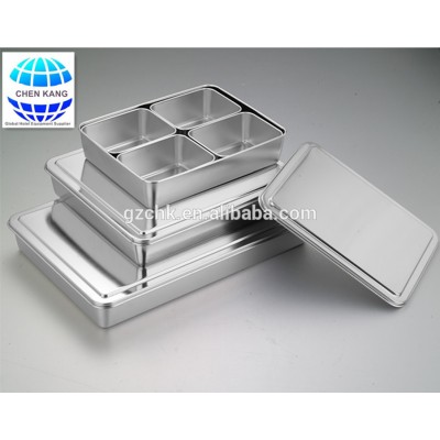 Hot selling stainless steel kitchen seasoning box with 4 compartments