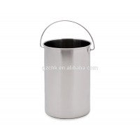 19L stainless steel milk bucket/ Stainless steel Inclined milk tea Pail without lip